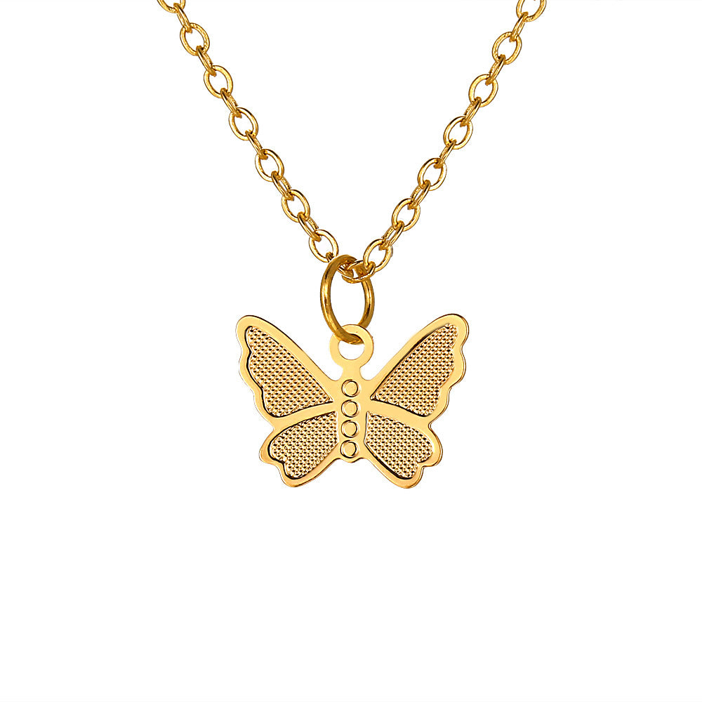 Collar cadena clavícula creativo colgante mariposa retro aleación simple