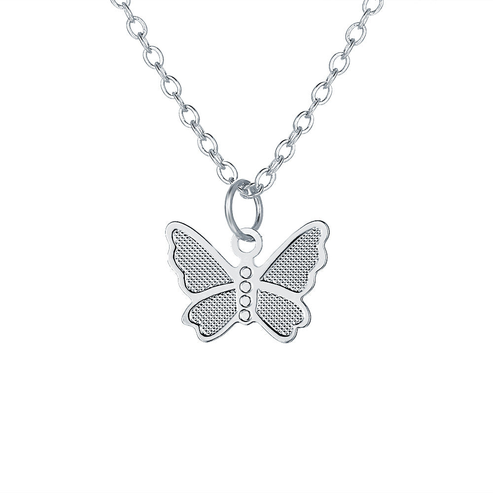 Collar cadena clavícula creativo colgante mariposa retro aleación simple