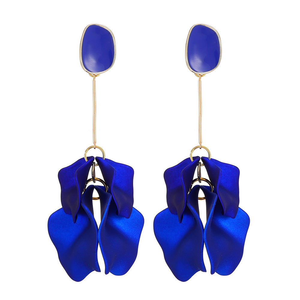 Pendientes colgantes acrílicos con revestimiento de flores de moda