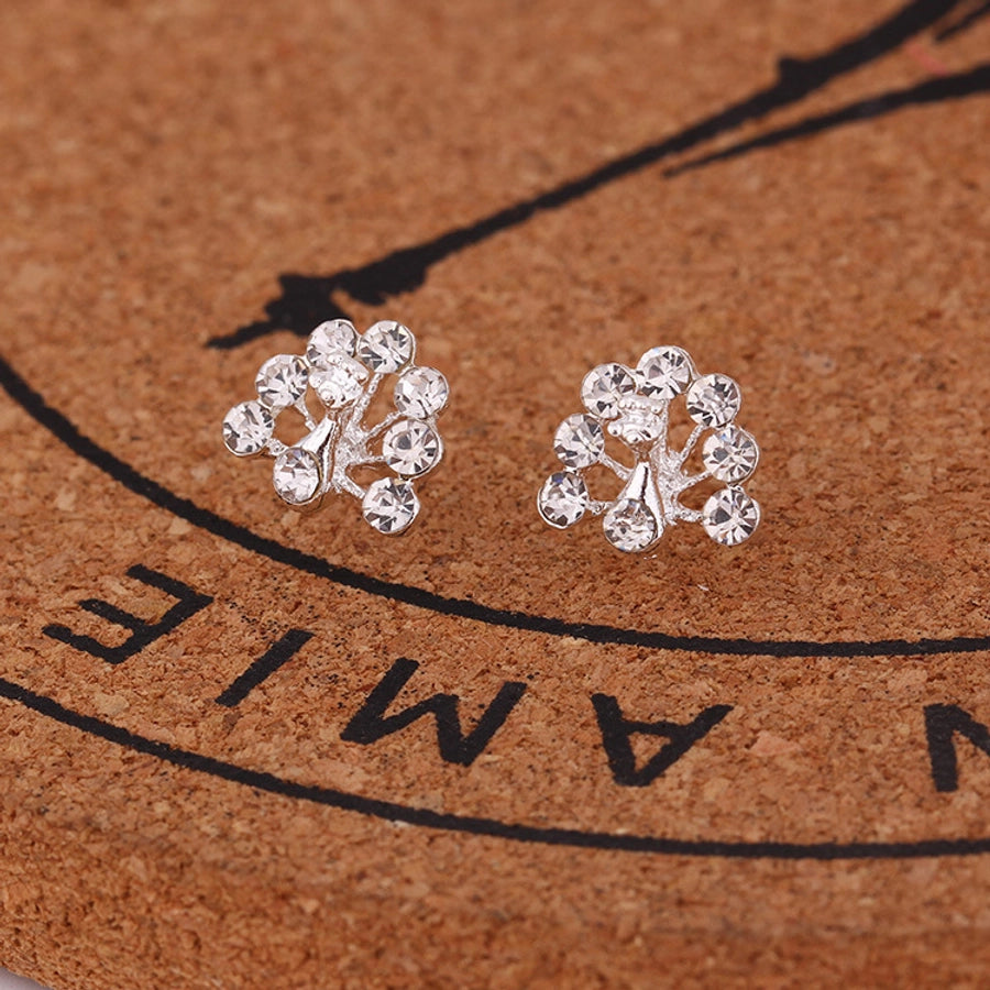 Pendientes de aleación con revestimiento de perlas geométricas de moda