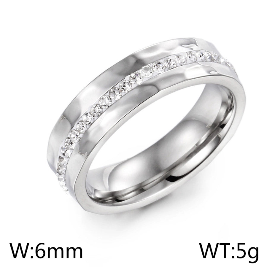 Flor de diamante sin incrustaciones Acero de titanio chapado en oro de 18K
