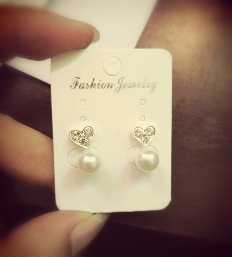 Pendientes de aleación con revestimiento de perlas geométricas de moda