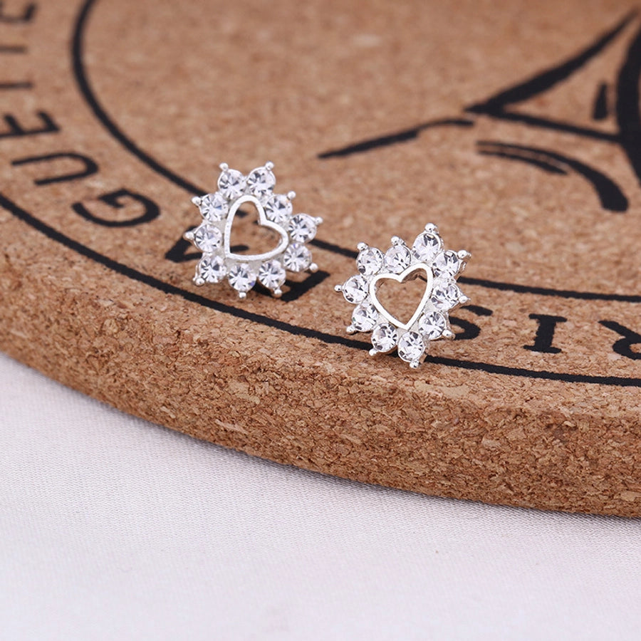 Pendientes de aleación con revestimiento de perlas geométricas de moda