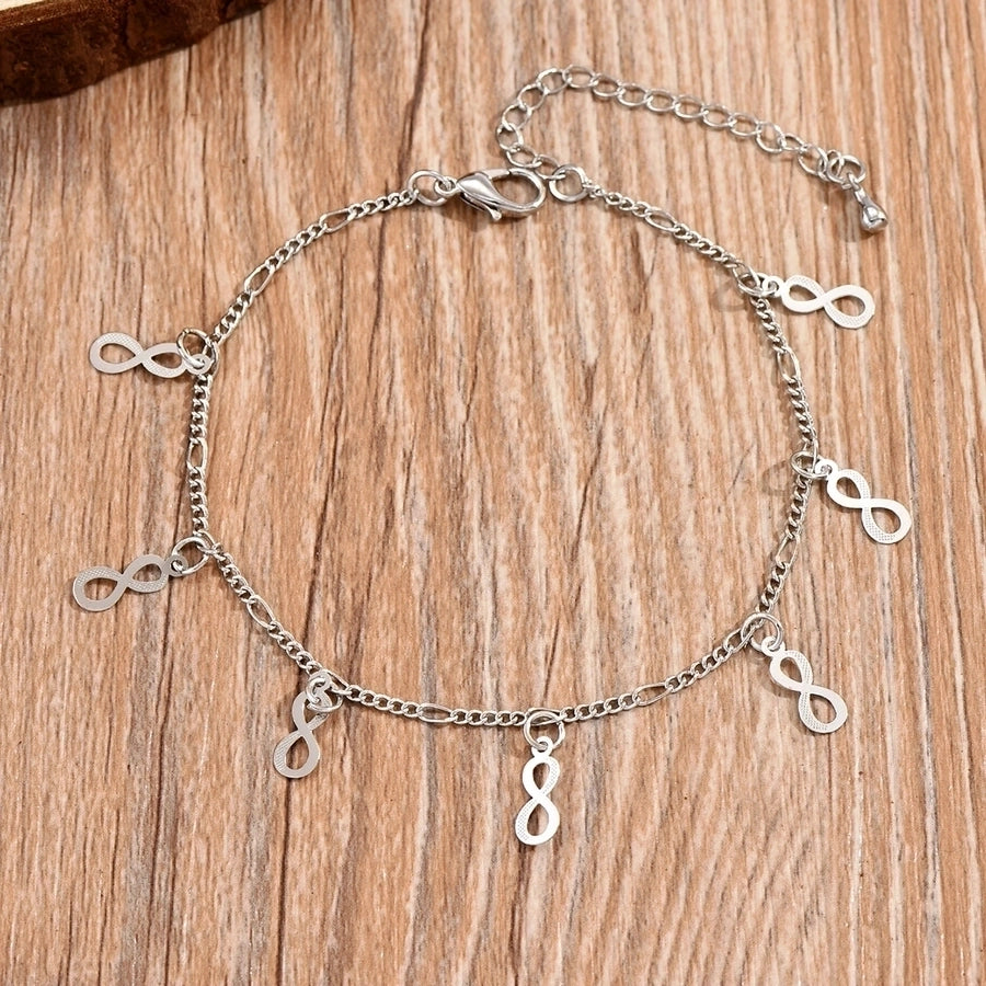 Tobillera de mujer con cadena de aleación de mariposa y ojo de animal de estilo simple informal