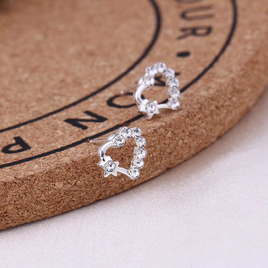 Pendientes de aleación con revestimiento de perlas geométricas de moda