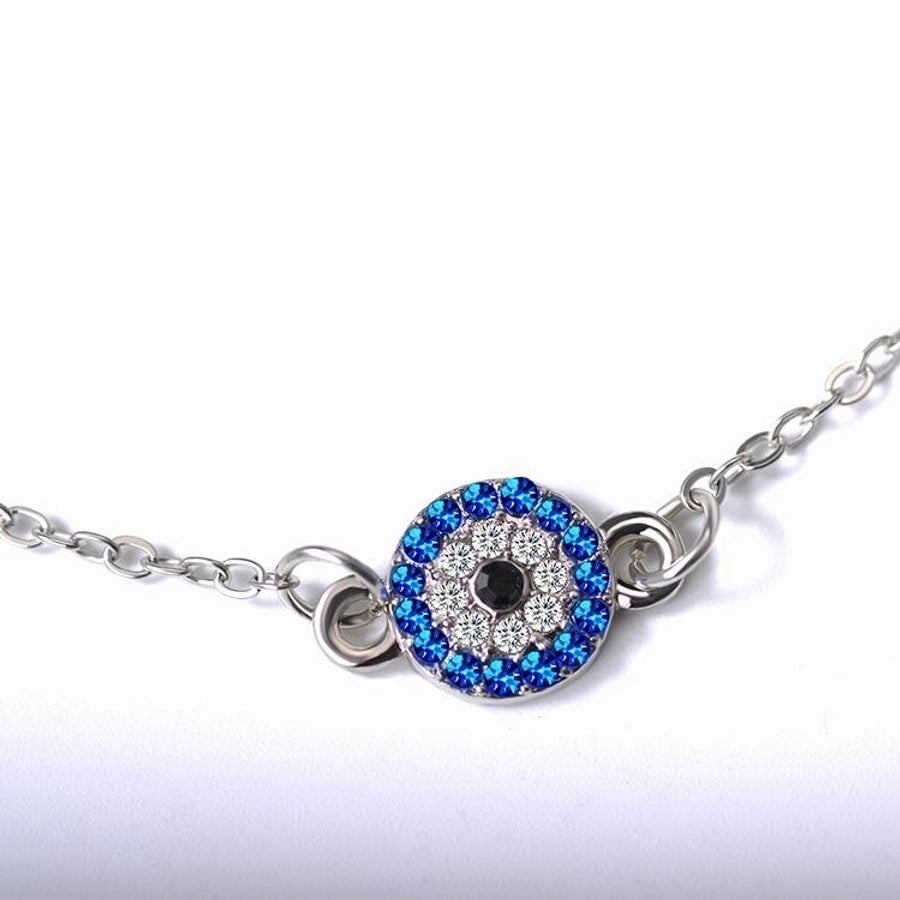 Tobillera de mujer con piedras preciosas artificiales y diamantes de aleación de ojo de diablo a la moda