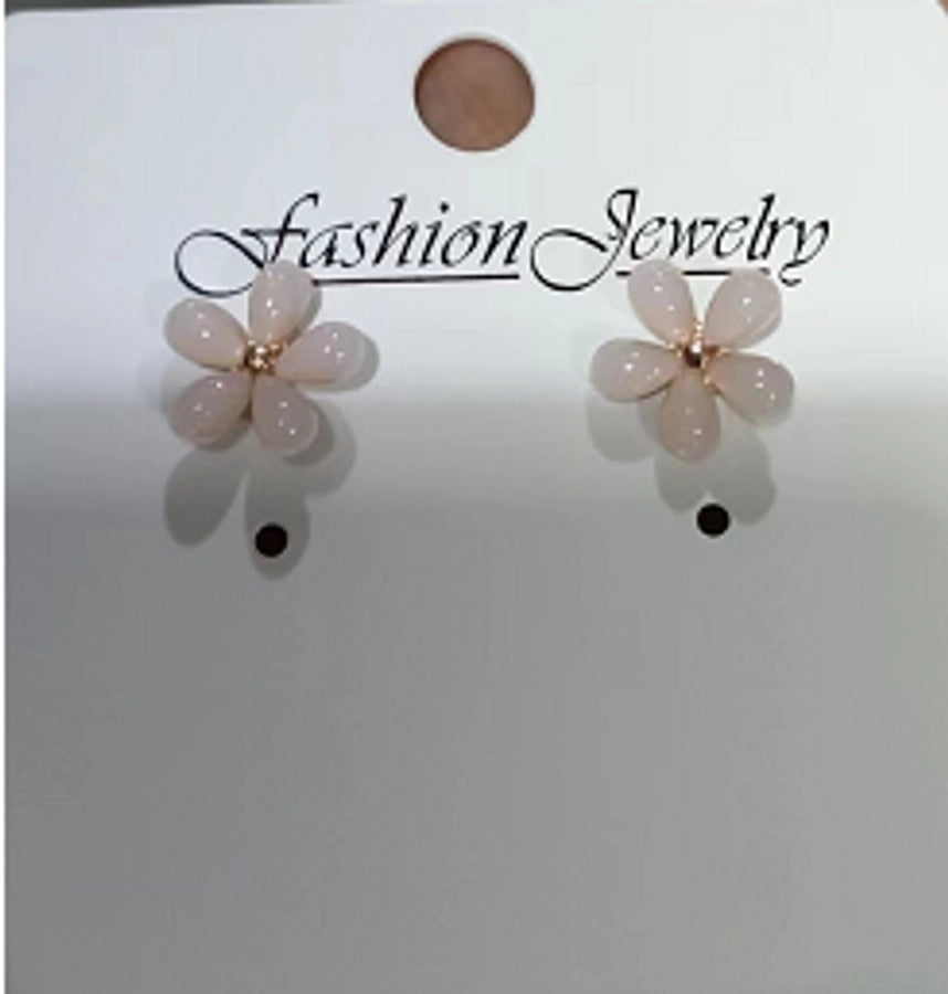 Pendientes de flores de ópalo lindos de estilo coreano, joyería