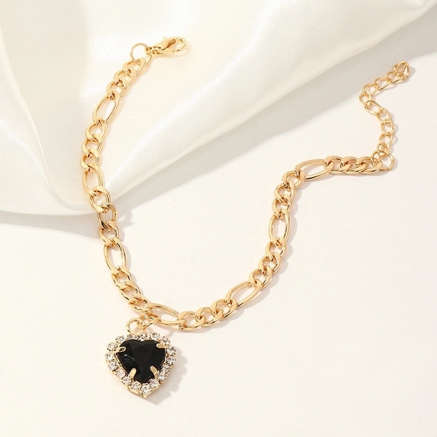 Pulsera de amor llena de diamantes circón simple de moda