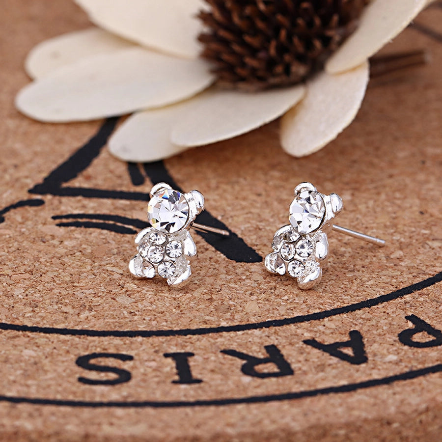 Pendientes de aleación con revestimiento de perlas geométricas de moda