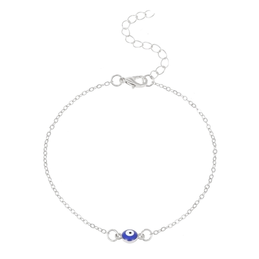 Tobillera de mujer con piedras preciosas artificiales y diamantes de aleación de ojo de diablo a la moda