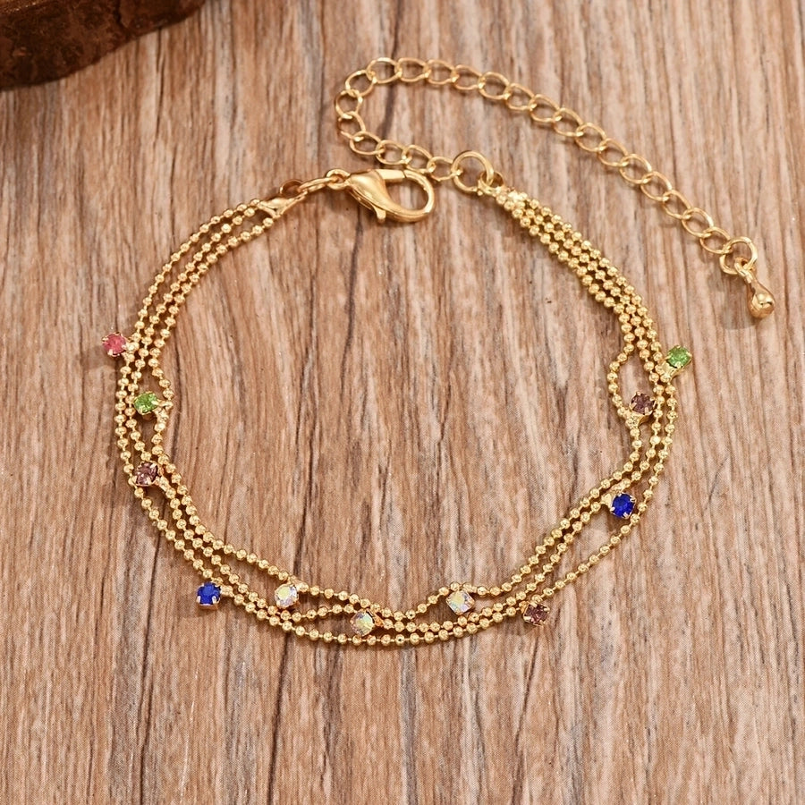 Tobillera de mujer con cadena de aleación de mariposa y ojo de animal de estilo simple informal