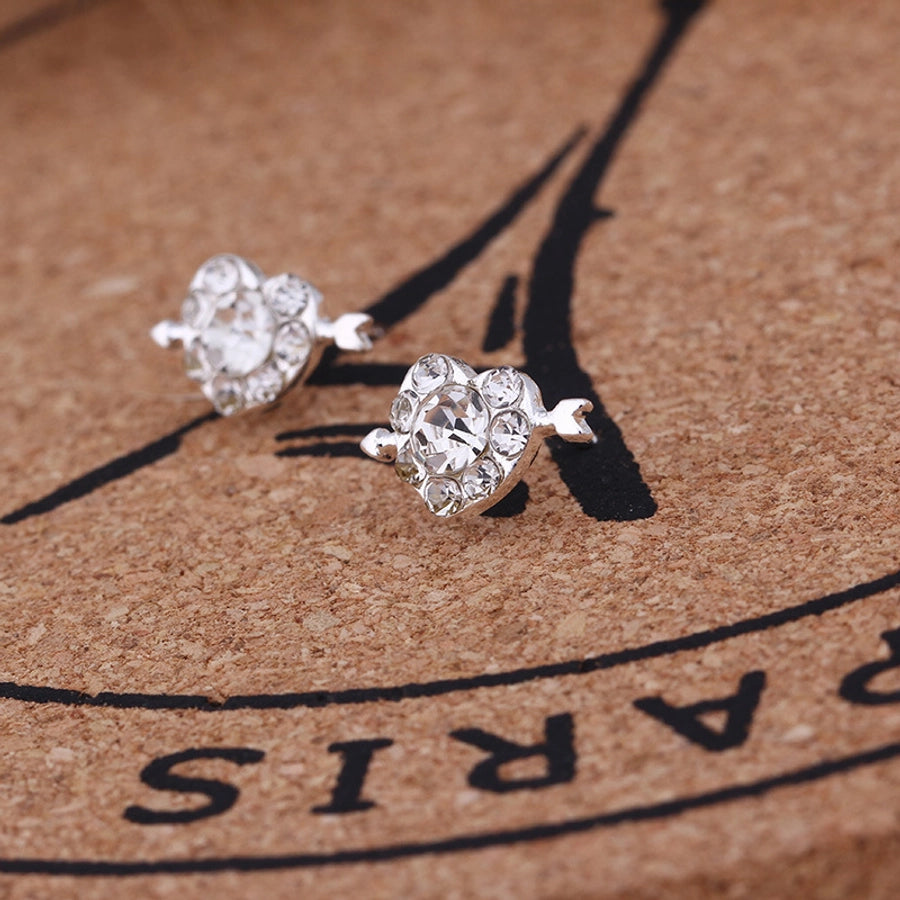 Pendientes de aleación con revestimiento de perlas geométricas de moda