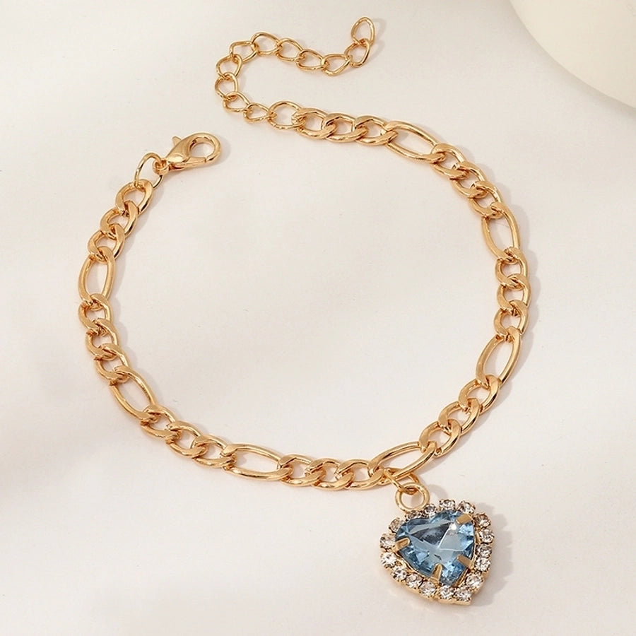 Pulsera de amor llena de diamantes circón simple de moda