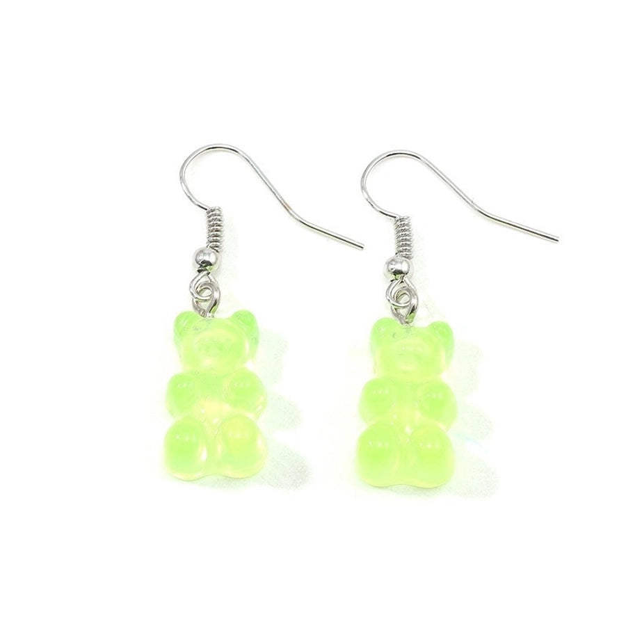 aretes de aleación de oso estilo dibujos animados
