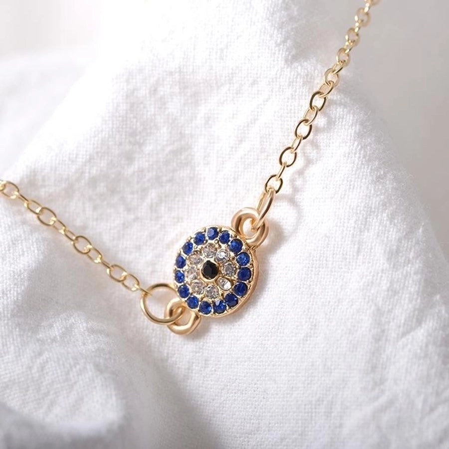 Tobillera de mujer con piedras preciosas artificiales y diamantes de aleación de ojo de diablo a la moda