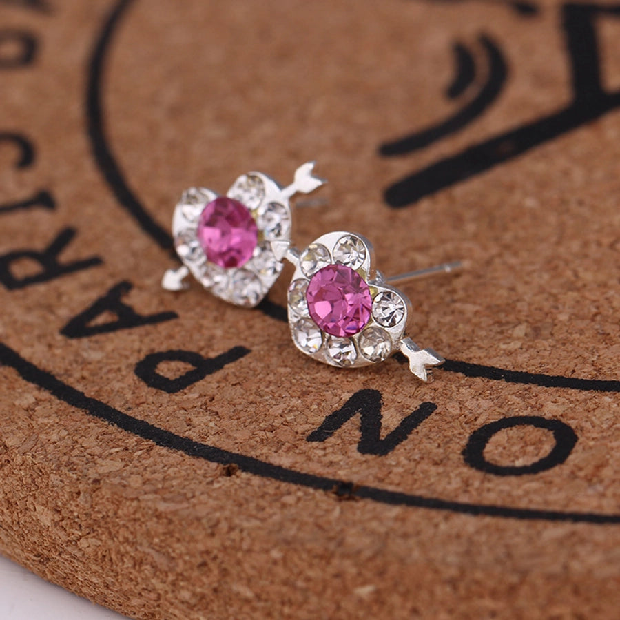 Pendientes de aleación con revestimiento de perlas geométricas de moda