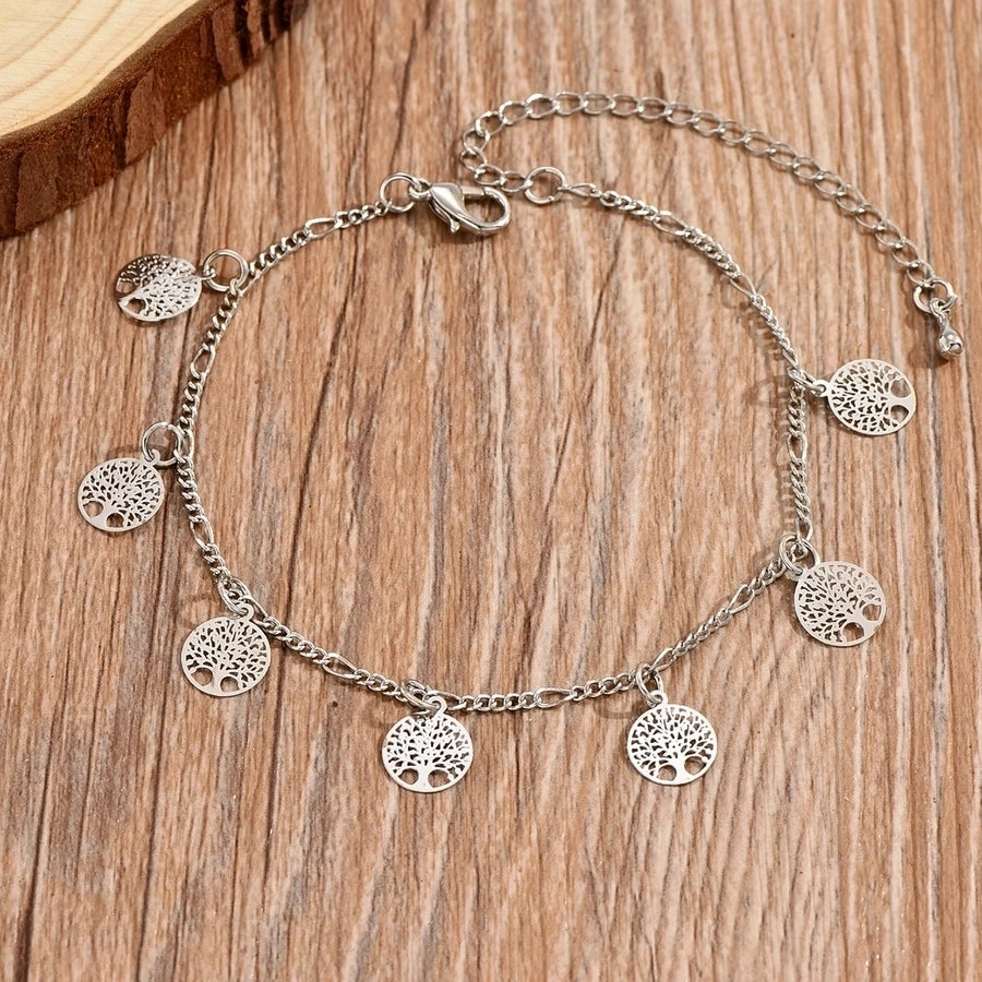 Tobillera de mujer con cadena de aleación de mariposa y ojo de animal de estilo simple informal