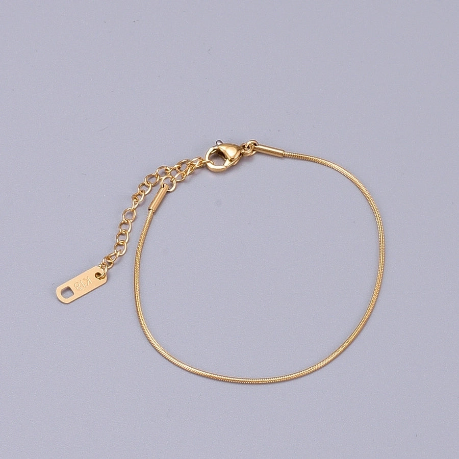 Tobillera Corazón Acero inoxidable 304 Acero titanio Chapado en oro de 18K Chapado en oro rosa Sin incrustaciones