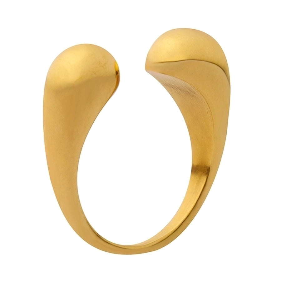 Anillo abiertoJoyería Estilo simple Geométrico irregular Acero inoxidable 304 Chapado en oro de 18K