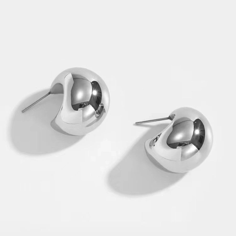 Pendientes chapados en oro de 18K de acero inoxidable 304 con revestimiento de color sólido a la moda