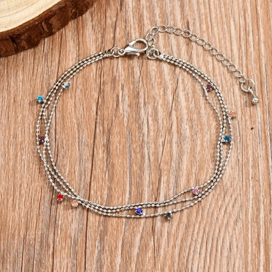 Tobillera de mujer con cadena de aleación de mariposa y ojo de animal de estilo simple informal