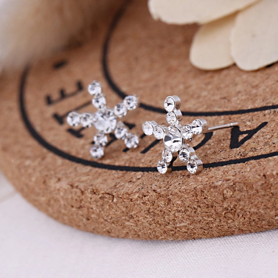 Pendientes de aleación con revestimiento de perlas geométricas de moda
