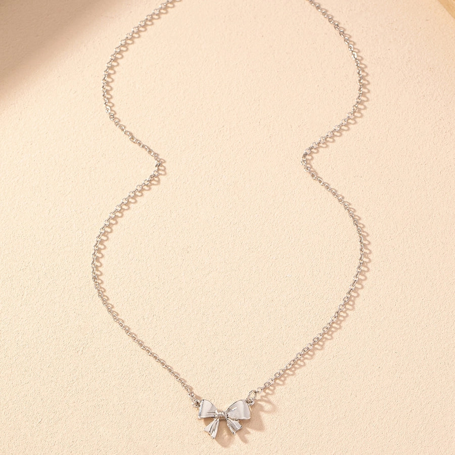 Collares con colgantes Joyas Estilo simple Estilo clásico Lazo Nudo Hierro Aleación de zinc