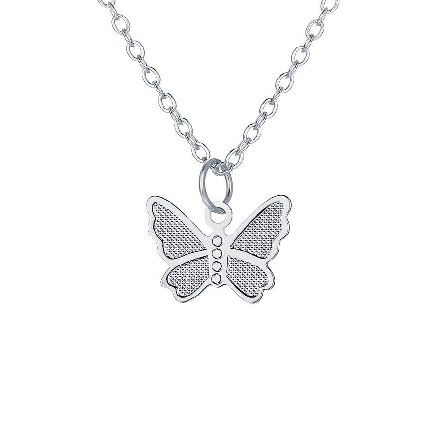 Collar cadena clavícula creativo colgante mariposa retro aleación simple