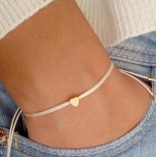 Pulseras corazón mujer aleación chapado sin incrustaciones