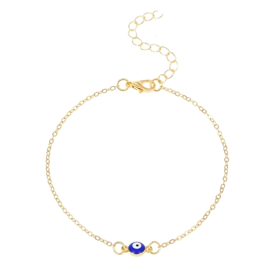 Tobillera de mujer con piedras preciosas artificiales y diamantes de aleación de ojo de diablo a la moda