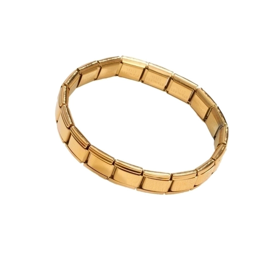 Brazalete de acero inoxidable 304 de color sólido de estilo clásico