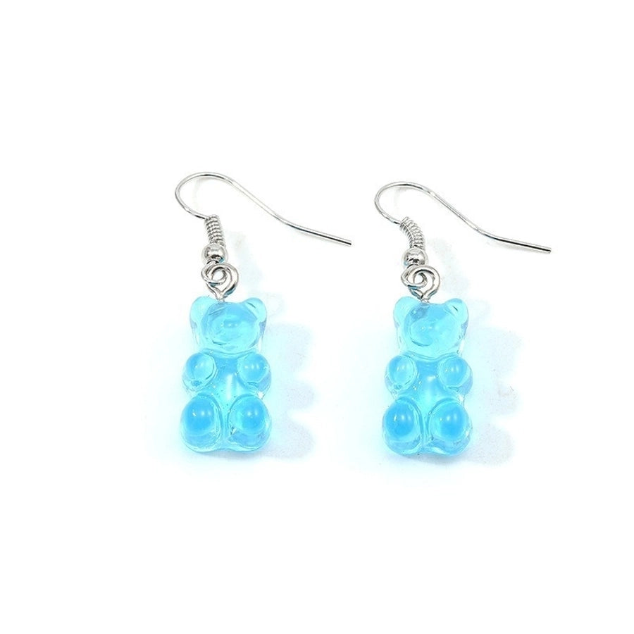 aretes de aleación de oso estilo dibujos animados